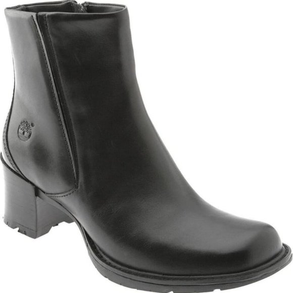 Timberland Shoes - TIMBERLAND ALYSE 62317 BLACK LEATHER ANKLE BOOT